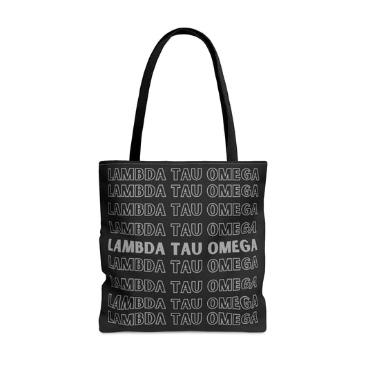 Lambda Tau Omega Black Tote Bag
