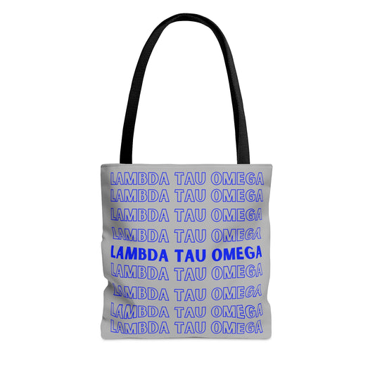 Lambda Tau Omega Light Grey Tote Bag